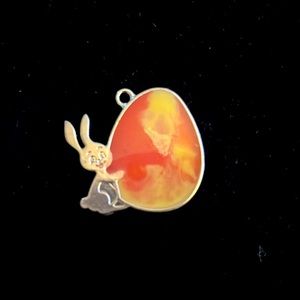 Easter egg bunny charm gold